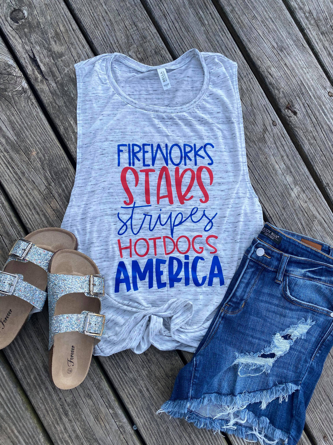 July 4th Words Tank | Wholesale