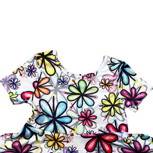 Hippy Dippy Flower Child Twirly Dress (SWS4221)-Dresses-Sparkledots-sparkledots