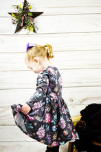 Load image into Gallery viewer, Twilight Floral Twirly Dress-Dresses-Sparkledots-sparkledots
