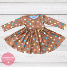 Load image into Gallery viewer, Big Dots Polka Dot Twirly Dress-Dresses-Sparkledots-sparkledots
