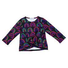 Load image into Gallery viewer, Neon Rainbows Twist Knot Shirt (SWS2009)-Shirts &amp; Tops-Sparkledots-sparkledots
