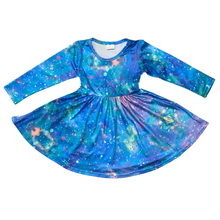 Load image into Gallery viewer, Pretty Paint Splatter Twirly Dress-Dresses-Sparkledots-sparkledots
