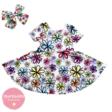 Load image into Gallery viewer, Hippy Dippy Flower Child Twirly Dress (SWS4221)-Dresses-Sparkledots-sparkledots
