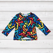 Load image into Gallery viewer, Mosaic Primary Color Twist Knot Shirt (SWS2008)-Shirts &amp; Tops-Sparkledots-sparkledots
