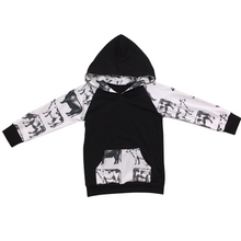 Load image into Gallery viewer, Black &amp; White Unisex Cow Hoodie 2022 (SWS3021B)-Shirts &amp; Tops-Sparkledots-sparkledots
