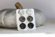 Load image into Gallery viewer, Triple Earring Set - Grey Rush

