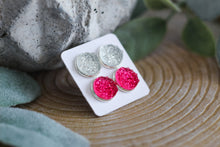 Load image into Gallery viewer, Hot Pink Double Earring Set

