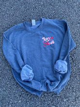 Load image into Gallery viewer, Love More Embroidered Crew Sweatshirt
