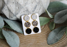 Load image into Gallery viewer, Silver Rush / Gold Triple Earring Set
