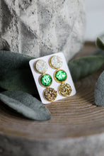 Load image into Gallery viewer, Pot Of Gold Triple Earring Set

