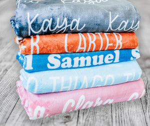 Personalized name blanket