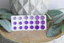 Load image into Gallery viewer, Purple Rain Triple Earring Set
