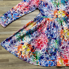 Load image into Gallery viewer, Prismatic Petals Twirly Dress-Dresses-Sparkledots-sparkledots
